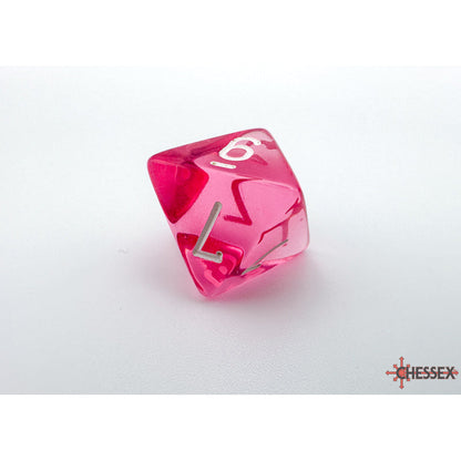 Chessex 23084 Translucent Pink/white Polyhedral 7-Dice Set