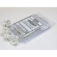 Chessex 23271 Translucent Clear/white Set of Ten d10s