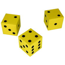 Chessex KOP10935 25mm Foam Square Cornered w/Pips Yellow/black