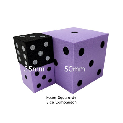 Chessex KOP10939 50mm Foam Square Cornered w/Pips Die Blue/black