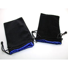 Chessex KOP09916 5"x8" Velvet bag Black w/blue