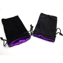 Chessex KOP09918 5"x8" Velvet Bag Black w/purple