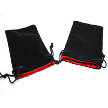 Chessex KOP09919 5"x8" Velvet Bag Black w/red