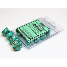 Chessex 27203 Marble Oxi-Copper/white Set of Ten d10s