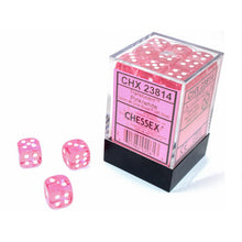 Chessex 23814 Translucent Pink/white 12mm d6 Dice Block 36 dice