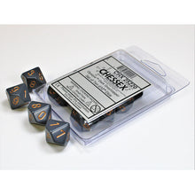 Chessex 25220 Opaque Dark Grey/copper Set of Ten d10s