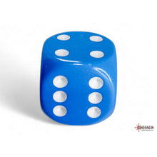 Chessex 25616 Opaque Light Blue/white 16mm d6 Dice Block 12 dice