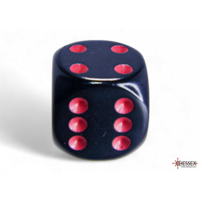 Chessex 25618 Opaque Black/red 16mm d6 Dice Block 12 dice