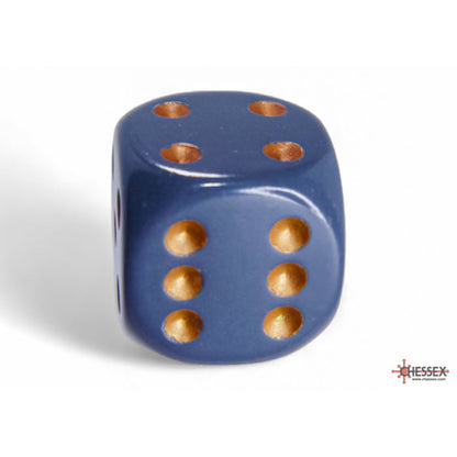 Chessex 25620 Opaque Dark Grey/copper 16mm d6 Dice Block 12 dice