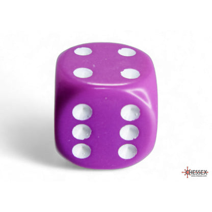 Chessex 25627 Opaque Light Purple/white 16mm d6 Dice Block 12 dice
