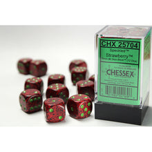 Chessex 25704 Speckled Strawberry 16mm d6 Dice Block 12 dice