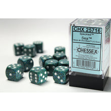 Chessex 25716 Speckled Sea 16mm d6 Dice Block 12 dice