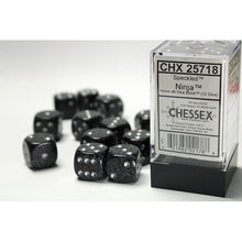 Chessex 25718 Speckled Ninja 16mm d6 Dice Block 12 dice