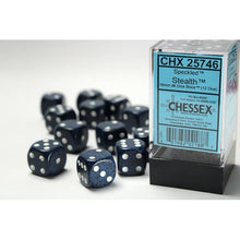 Chessex 25746 Speckled Stealth 16mm d6 Dice Block 12 dice