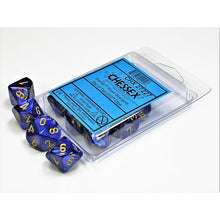 Chessex 27227 Scarab Royal Blue/gold Set of Ten d10s