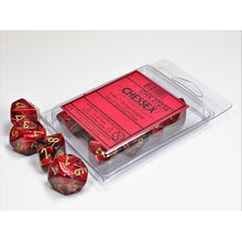 Chessex 27234 Vortex Burgundy/gold Set of Ten d10s