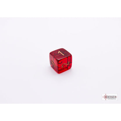 Chessex 30058 Translucent Crimson/gold Polyhedral 7-Dice Set with bonus die