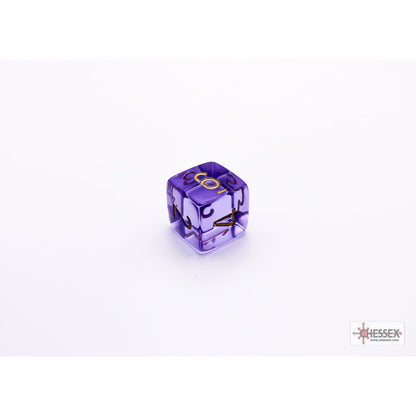 Chessex 30059 Translucent Lavender/gold Polyhedral 7-Dice Set with bonus die