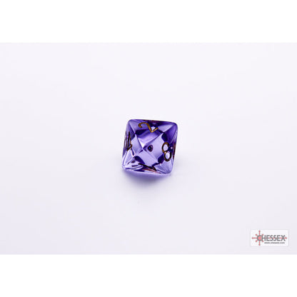 Chessex 30059 Translucent Lavender/gold Polyhedral 7-Dice Set with bonus die