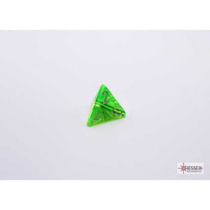 Chessex 30062 Translucent Rad Green/white Polyhedral 7-Dice Set with bonus die