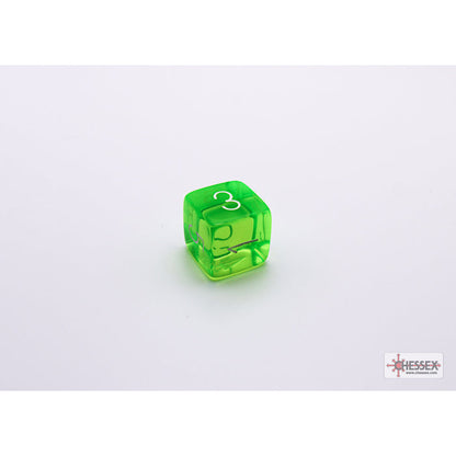 Chessex 30062 Translucent Rad Green/white Polyhedral 7-Dice Set with bonus die