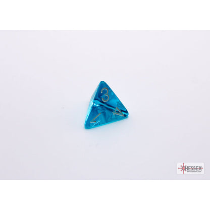 Chessex 30063 Translucent Tropical Blue/white Polyhedral 7-Dice Set with bonus die