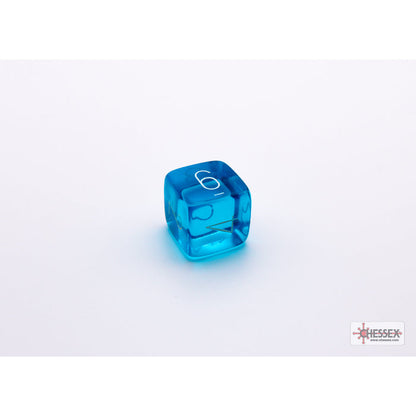 Chessex 30063 Translucent Tropical Blue/white Polyhedral 7-Dice Set with bonus die
