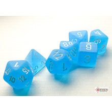Chessex 20416 Frosted Mini-hedral Caribbean Blue/white 7-Die Set