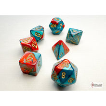 Chessex 20662 Gemini Mini-hedral Red-Teal/gold 7-Die Set