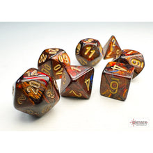 Chessex 20419 Scarab‚ Mini-hedral Blue Blood/gold 7-Die Set