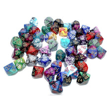 Chessex 29511 Bag of 50 Assorted Loose Gemini Polyhedral Tens 10