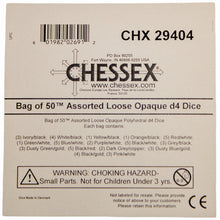 Chessex 29404 Opaque Bag of 50 Assorted Polyhedral d4