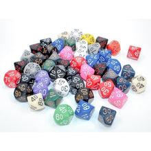Chessex 29411 Opaque Bag of 50 Assorted Polyhedral Tens 10