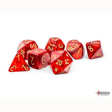Chessex 22414 Scarab Mega-hedral ScarletTM/gold 7-Die Set