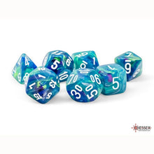 Chessex 22546 Festive Mega-hedral WaterlilyTM/white 7-Die Set