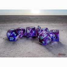 Chessex 22557 Nebula Mega-hedral NocturnalTM/turquoise LuminaryTM 7-Die Set