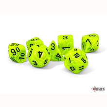 Chessex 22430 Vortex Mega-hedral Bright Green/black 7-Die Set