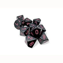 Chessex 25248 Opaque Black/pink Set of Ten d10s