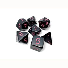 Chessex 25448 Opaque Polyhedral Black/pink 7-Die Set