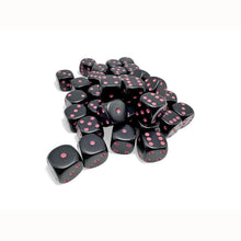 Chessex 25848 Opaque 12mm d6 Black/pink Dice Block 36 dice