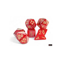 Chessex 22504 Glitter Mega-hedral Ruby/gold 7-Die Set
