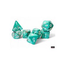 Chessex 22403 Marble Mega-hedral Oxi-Copper/white 7-Die Set