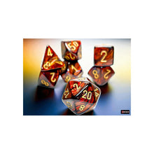 Chessex 22419 Scarab Mega-hedral Blue Blood/gold 7-Die Set