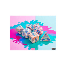 Chessex 22544 Festive Mega-hedral Pop Art/blue 7-Die Set