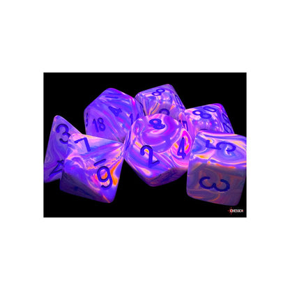 Chessex 22544 Festive Mega-hedral Pop Art/blue 7-Die Set