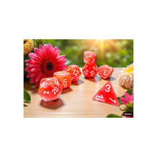 Chessex 22553 Festive Mega-hedral Dahlia/white Luminary 7-Die Set