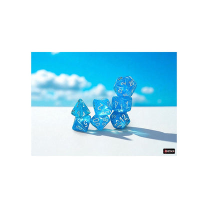 Chessex 22566 Luminary Mega-hedral Sky/silver Luminary 7-Die Set
