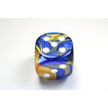Chessex DG5022 Gemini Blue-Gold/white 50mm d6 dice w/pips