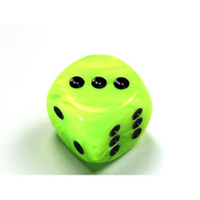 Chessex DV3000 Vortex Bright Green/black 30mm d6 dice w/pips