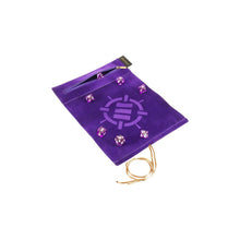 ENHANCE Tabletop Roll on a Scroll Dice Case and 7pc Acrylic Dice Set Purple